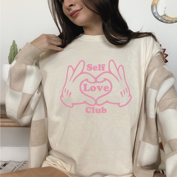 Comfort Colors Self Love Club Graphic Tee Shirt - Picture 3 of 10